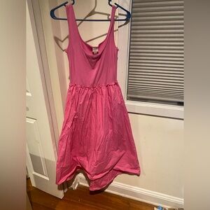 Bright pink sun dress